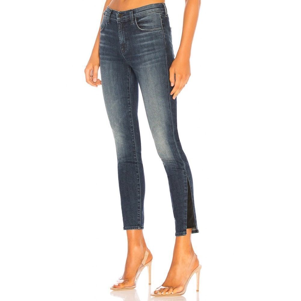 J BRAND Alana High Rise Crop Skinny in Dark Torrent NWT SZ 29